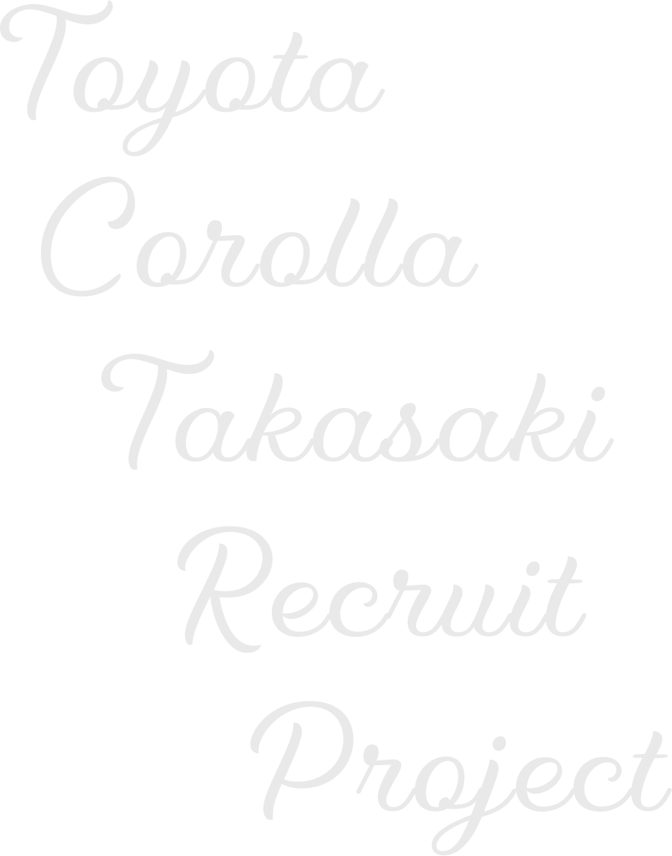 Toyota Corolla Takasaki Recruit Project